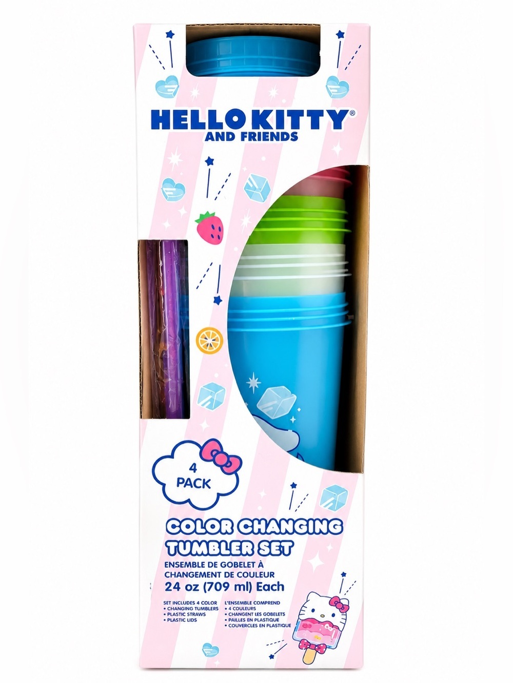 Hello Kitty Color Changing Tumbler Set